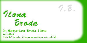 ilona broda business card